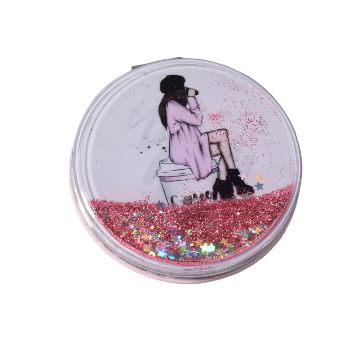 espejo plastico redondo cartera dim:7cm