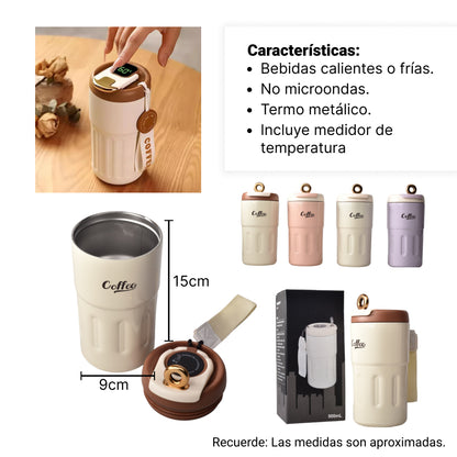 TERMO METALICO 500ML ACERO INOXIDABLE VARIOS COLORES