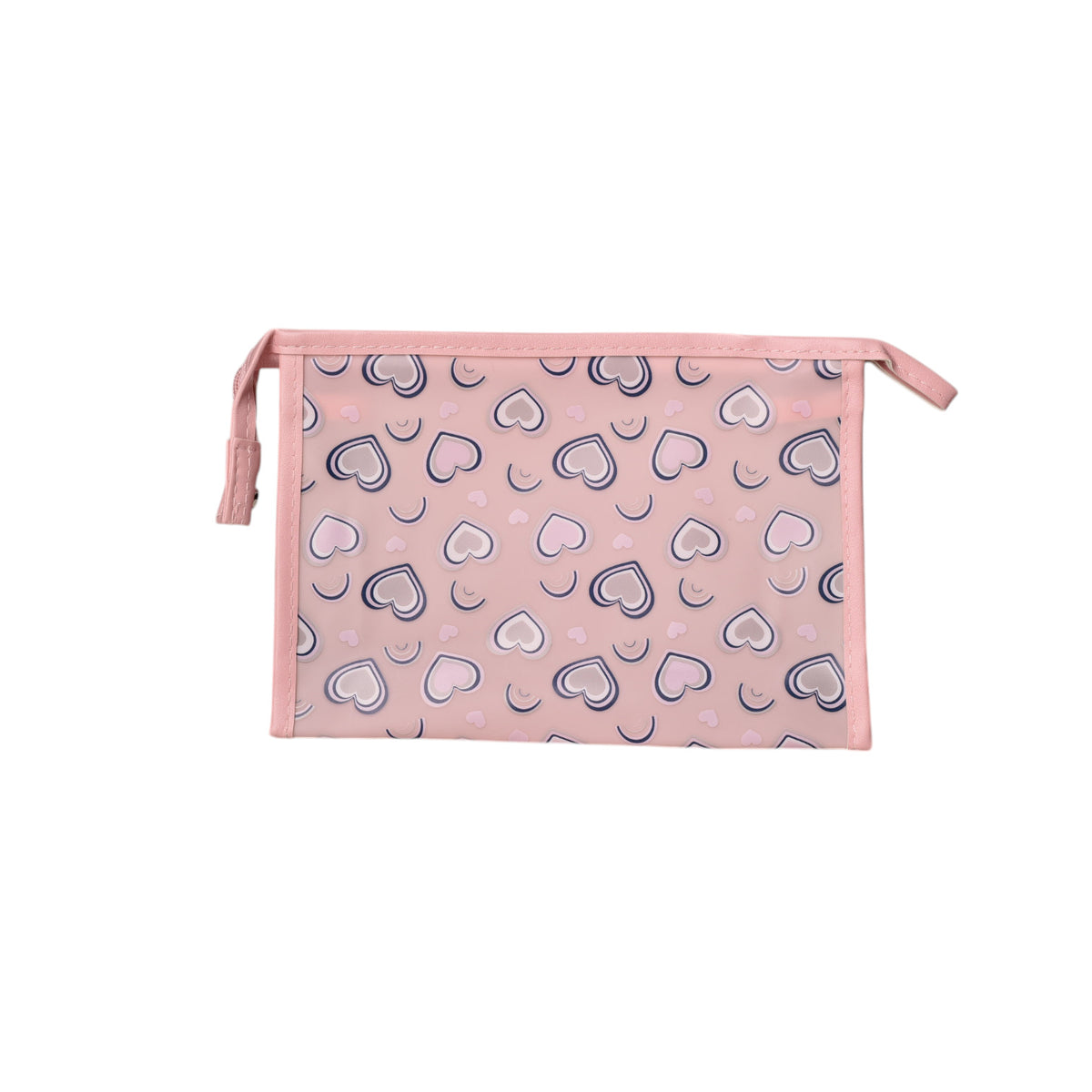 cosmetiquera maquillaje pvc rosado dim:22x16x6