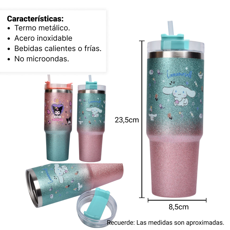termo metalico 890ml personaje dim:8x23