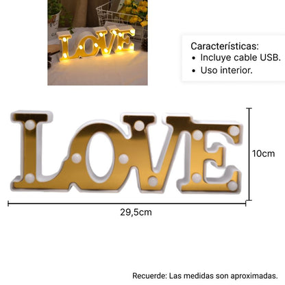LAMPARA LOVE  DIM:29x10x4CM