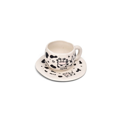 POCILLO SET CON PLATO 140ML CERAMICA