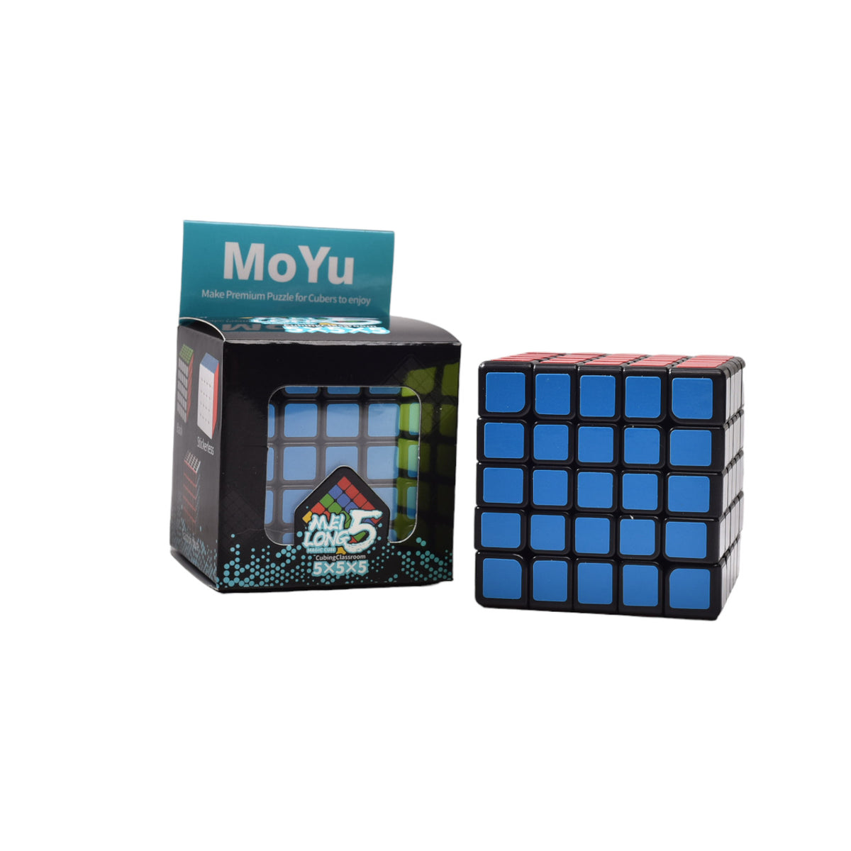 cubo rubik 5x5  dim: 6x6x6cm fondo negro