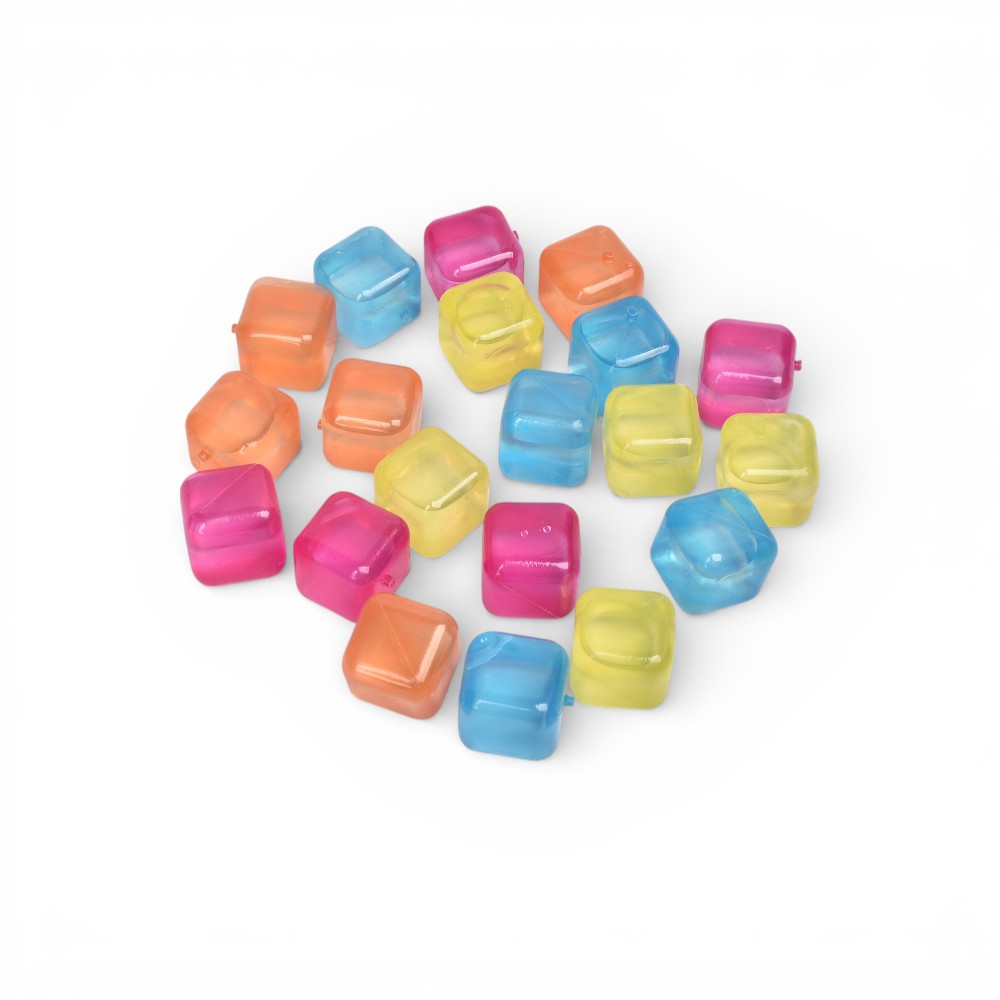 set 20und cubos de hielo de colores reutilizable plastico para bebida fria