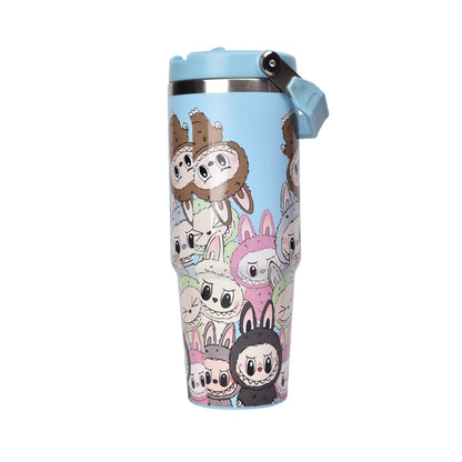 TERMO METALICO 890ML PERSONAJE DIM:9X24