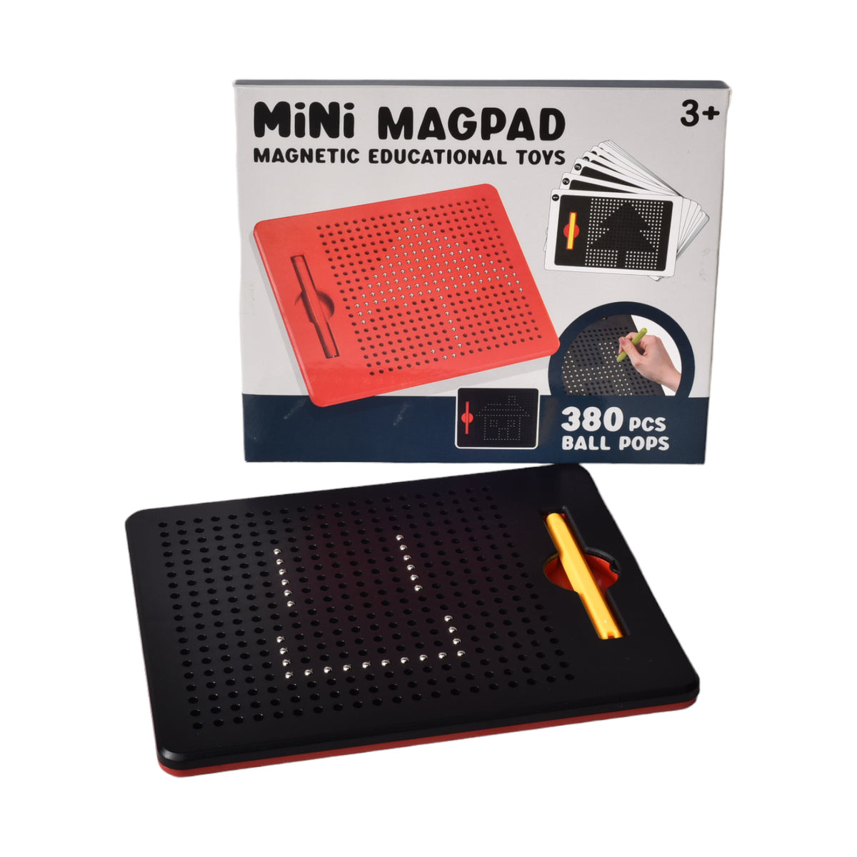 tablero magnetico con lapiz plastico + metal negro y rojo di