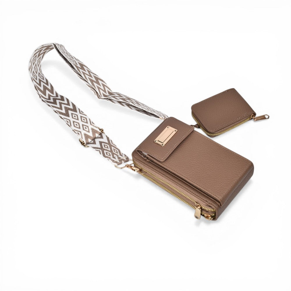 bolso para dama sintetico con monedero dim: 11x18x7