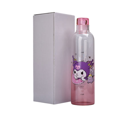 BOTELLA DE VIDRIO 500ML PERSONAJE ROSADO DIM:23X6