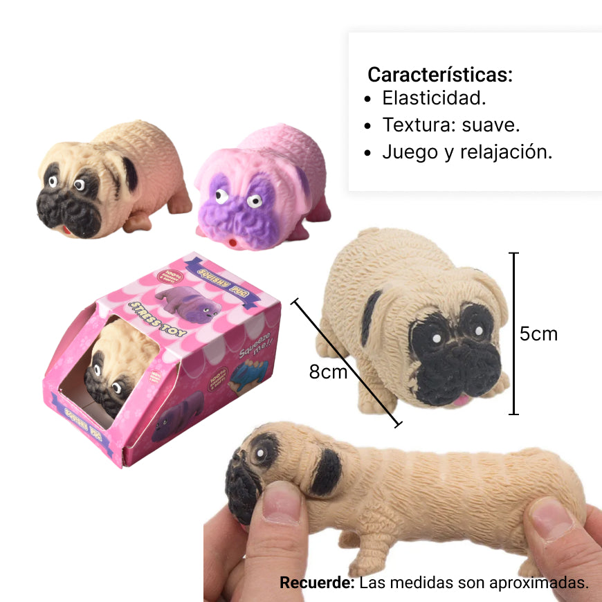 squishy anti estres elastico forma perro caucho dim:6cm