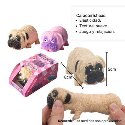 SQUISHY ANTI ESTRES ELASTICO FORMA PERRO CAUCHO DIM:6CM