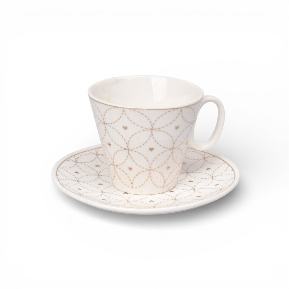 set pocillo con plato blanco ceramica 80ml dim:6x6x5