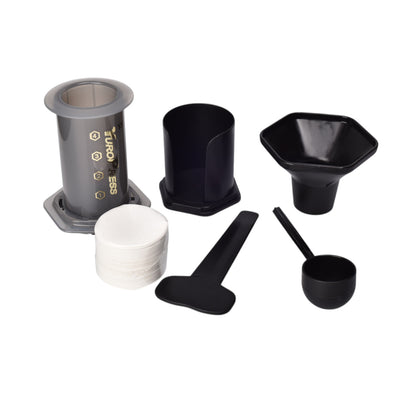 CAFETERA PRENSA FRANCESA PLASTICO NEGRO  DIM:10X8X13
