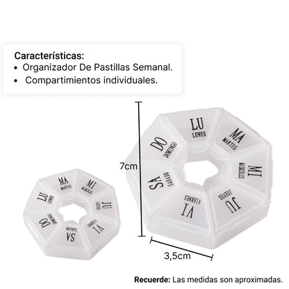 ORGANIZADOR DE PASTILLAS DIM:7X7