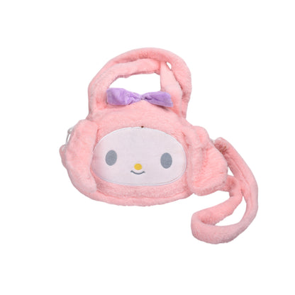 BOLSO CARTERA NIÑA DE PELUCHE PERSONAJE DIM:23X22X6