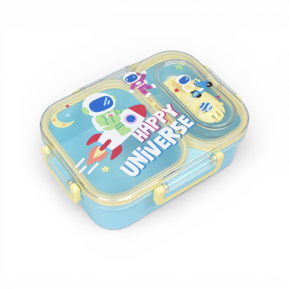 portacomida plastico 880ml con division y cubierto dim:19x14x6