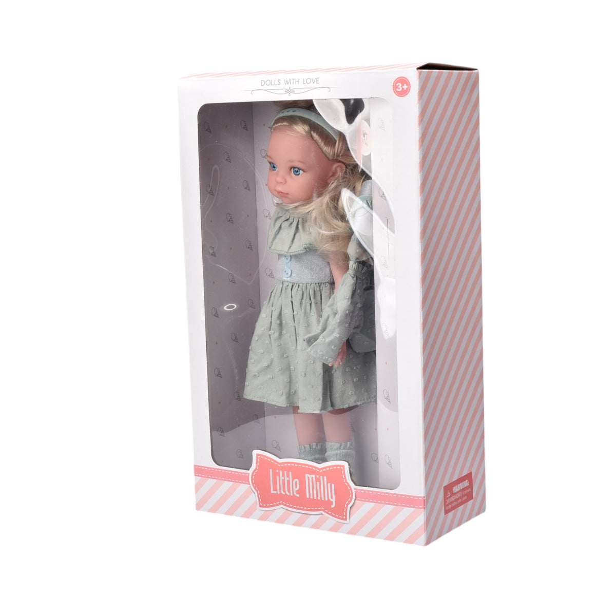 juguete muñeca de caucho con accesorios dim:22x10x36