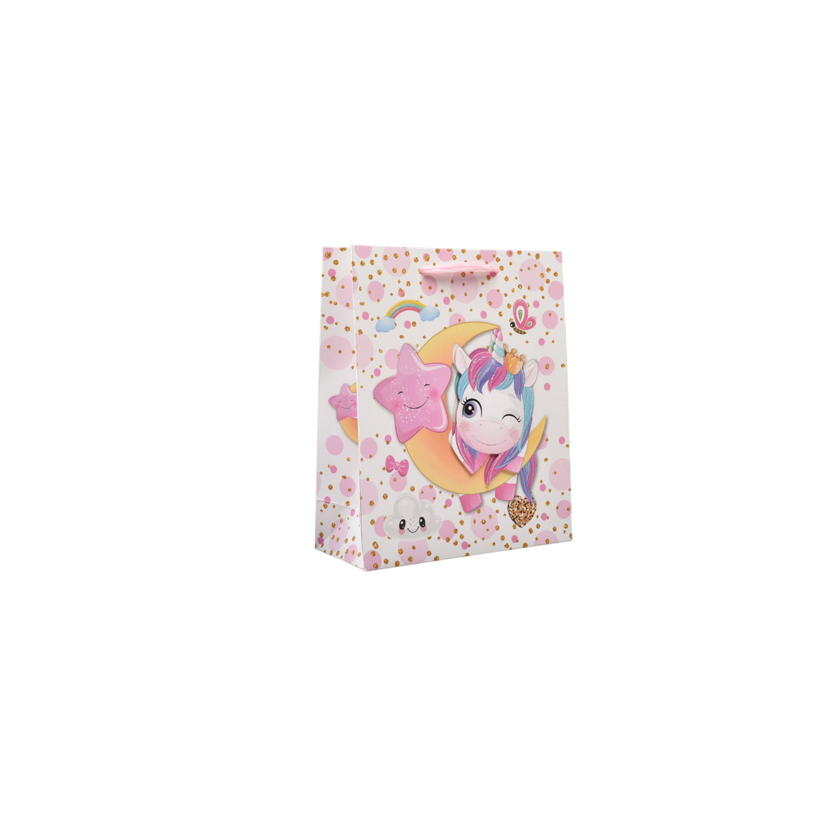 bolsa regalo en papel unicornio tamaño pequeño