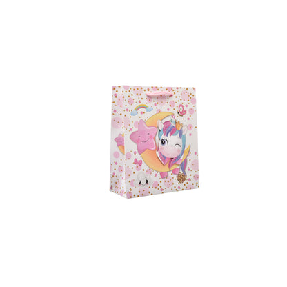 BOLSA REGALO EN PAPEL UNICORNIO TAMAÑO PEQUEÑO