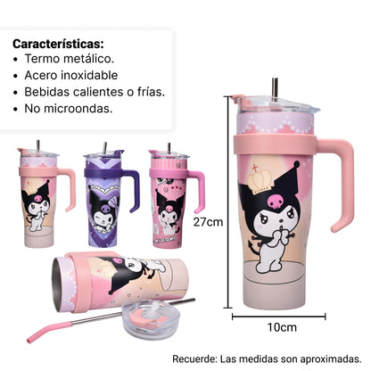 TERMO METALICO 1200ML PERSONAJE DIM:10X10X27