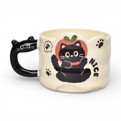 MUG POCILLO CERAMICA DISEÑOS GATOS 300ML DIM:9X9X7
