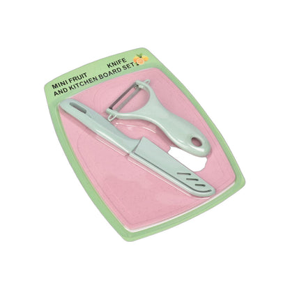 TABLA SET DE COCINA CON CUCHILLO Y PELADOR DIM:17X23X2