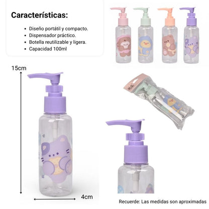ENVASE PLASTICO RECARGABLE 100ML