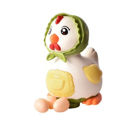 JUGUETE POLLO PLASTICO CON MOVIMIENTO LUCES Y SONIDO