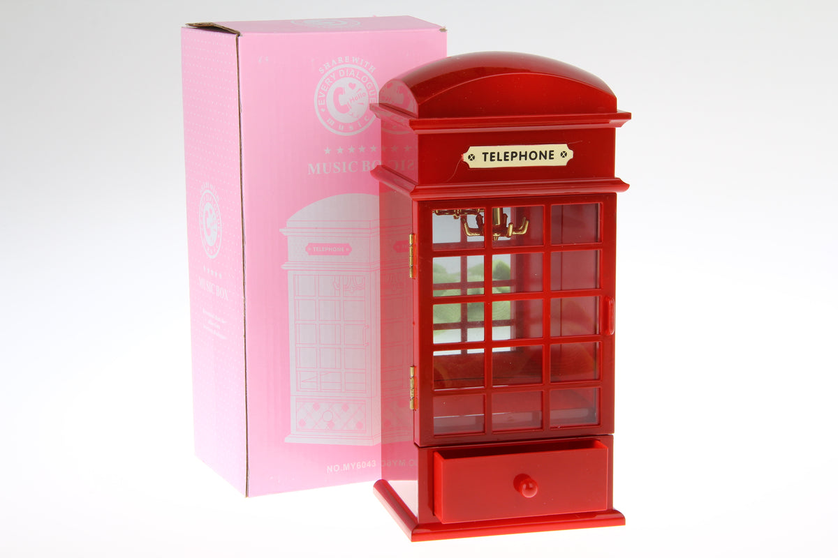 joyero musical plastico dim:11.5*24cm cabina telefono