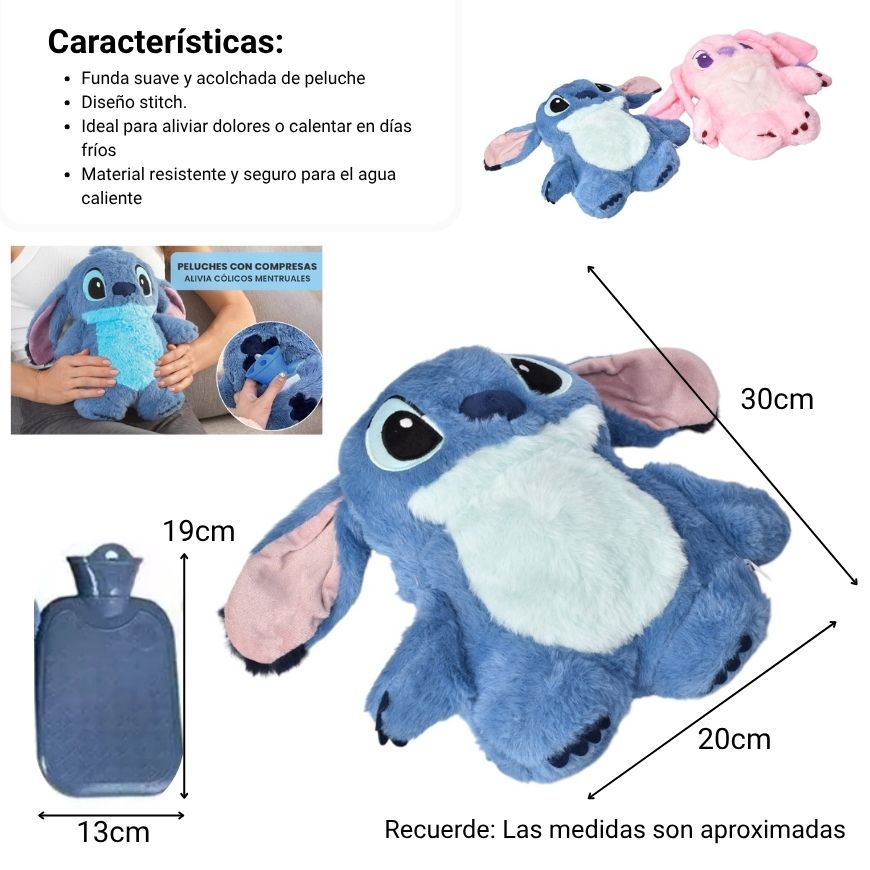 bolsa de agua caliente termica colicos personaje 500ml