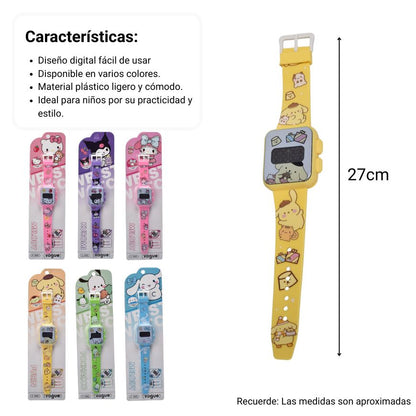 RELOJ JUGUETE NIÑOS PLASTICO PERSONAJE DIM:27X7X2