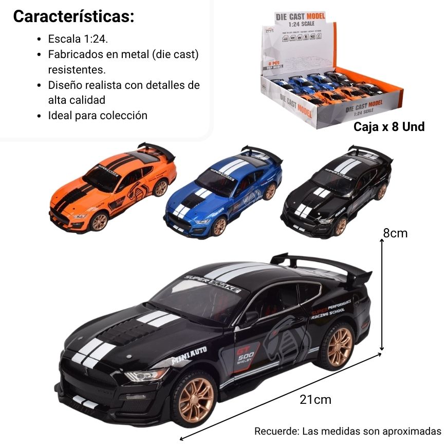 carro deportivo coleccionable metalico dim:21 x 9.4 x6.2 cm