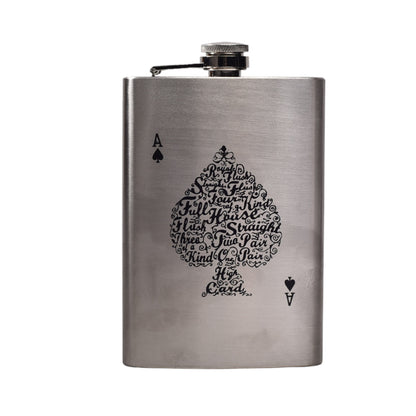 WHISKERA LICORERA PLATEADA ACERO INOXIDABLE 9oz