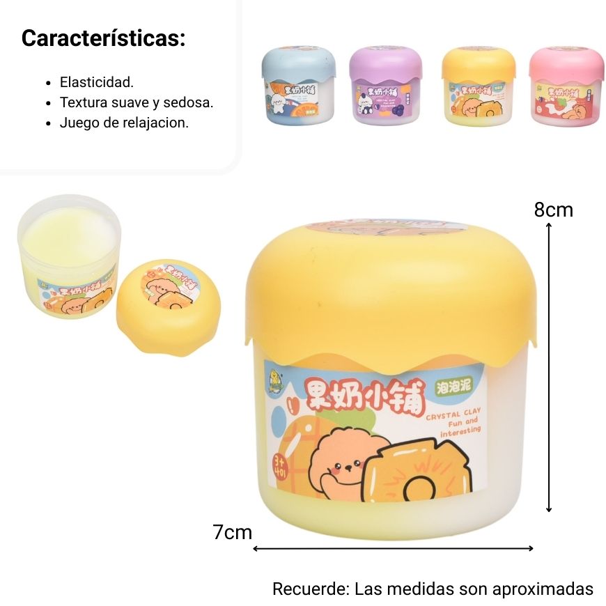 slime gel moldeable plastico varios colores dim:8x8x8