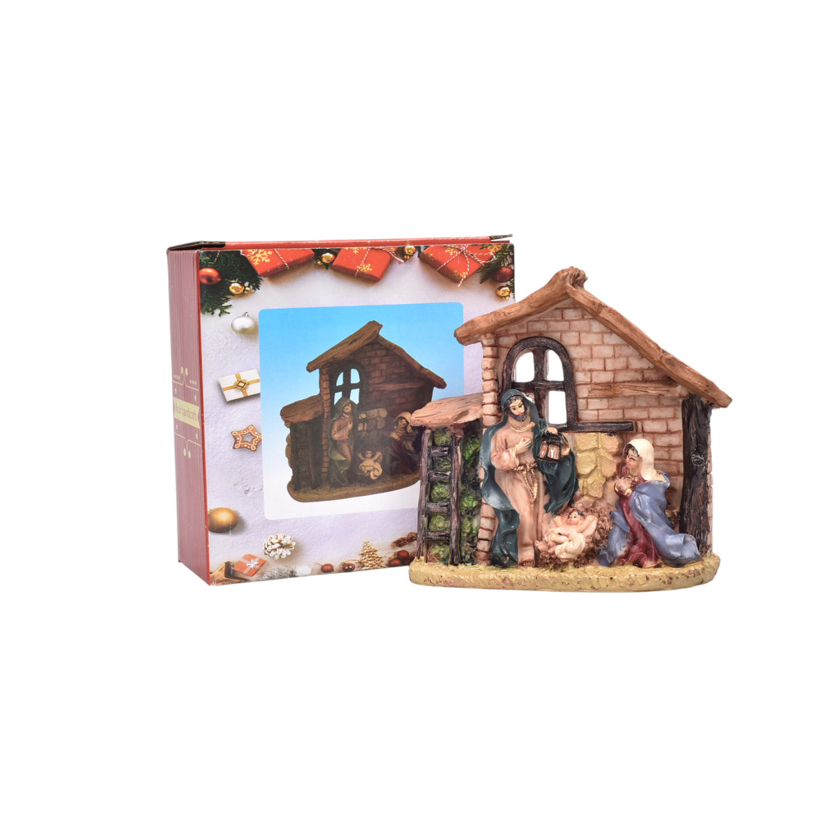 adorno figura de pesebre resina dim:12x12x3