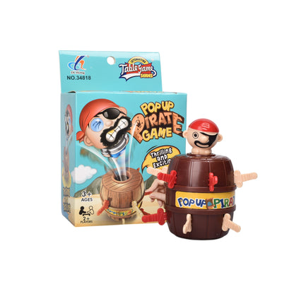 JUGUETE DE BARRIL PIRATA INTERACTIVO FAMILIAR DIM:9X6X15