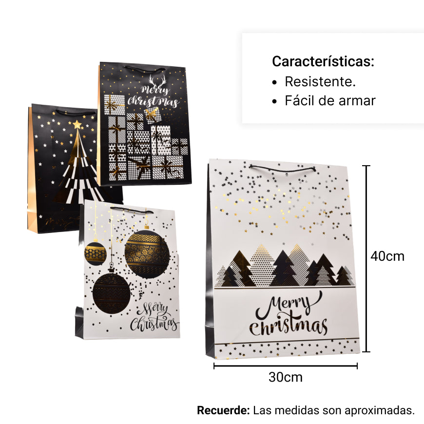bolsa regalo navidad grande 40x30cm (l)