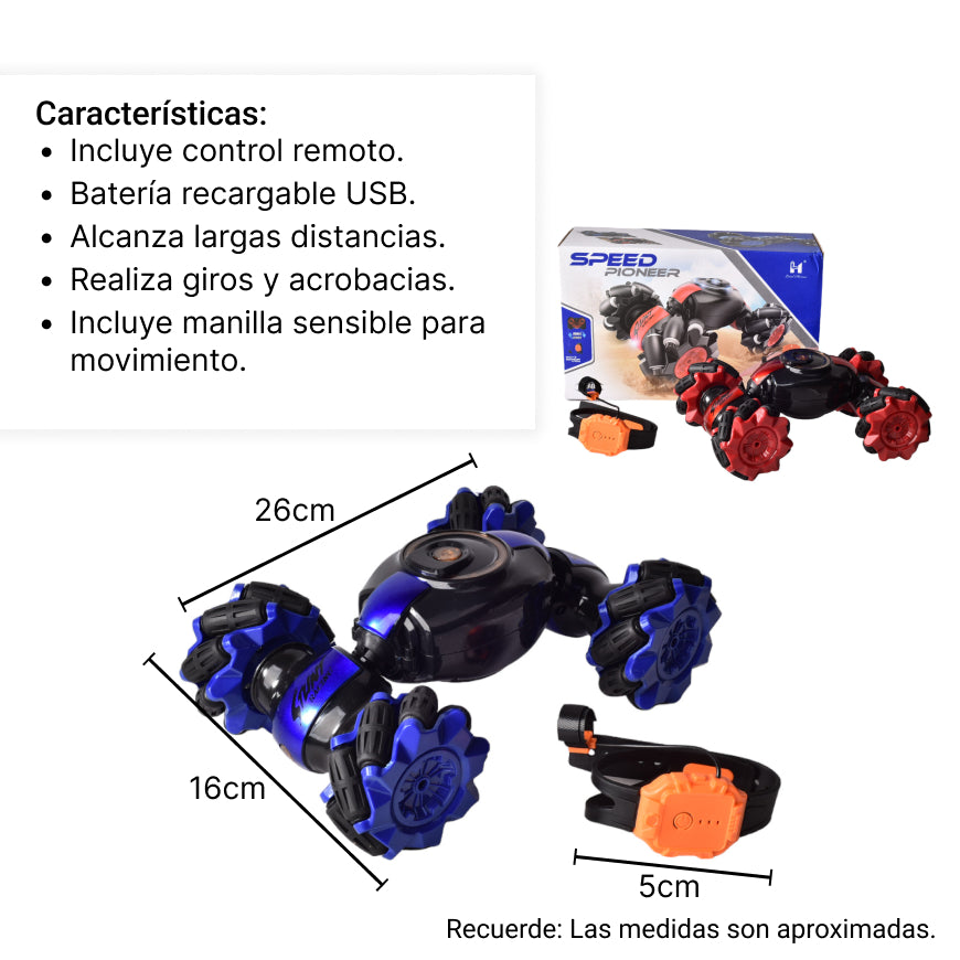 juguete carro con control remoto recargable  pllastico