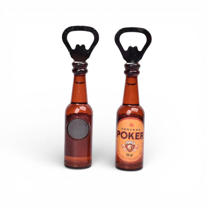 DESTAPADOR PLASTICO CON IMAN FORMA BOTELLA DIM:18X2X2