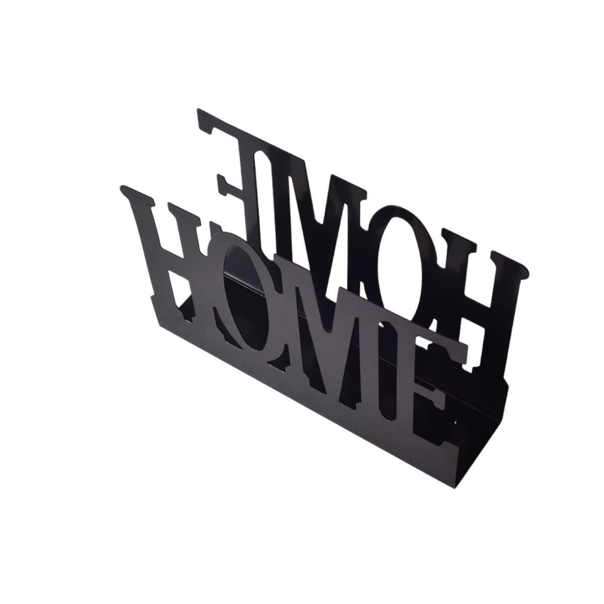 servilletero home negro de acero inoxidable dim:14x9