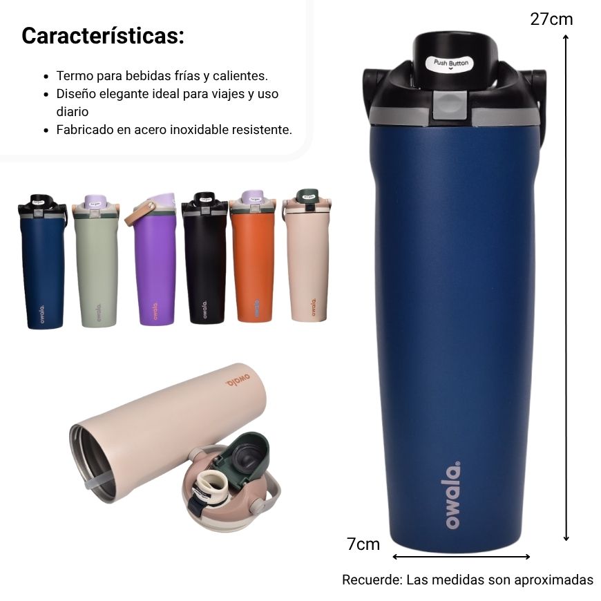 termo acero inoxidable 1200ml dim:27x7x9