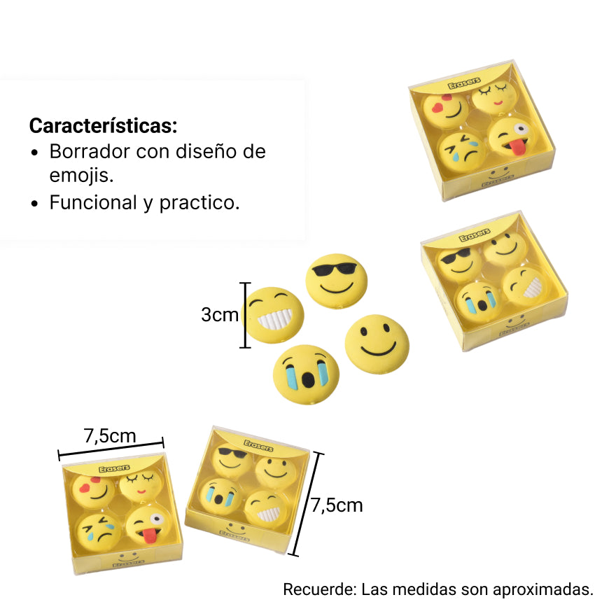 borrador redondo unidad forma de caras dim: 7