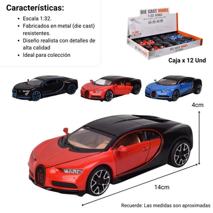 CARRO COLECCION DEPORTIVO METALICO ESCALA 1/32