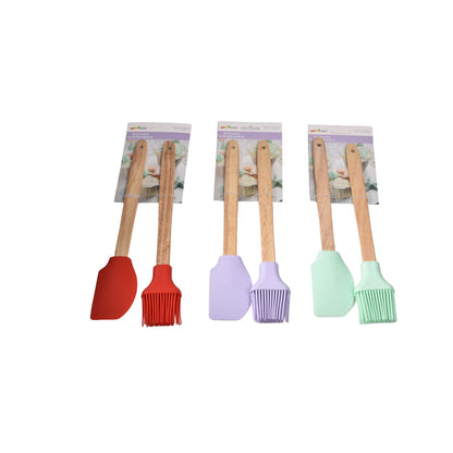 KIT UTENSILIOS COCINA SILICONA BROCHA Y PALA
