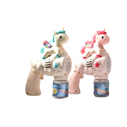 PISTOLA DE BURBUJAS UNICORNIO AZUL Y ROSADA