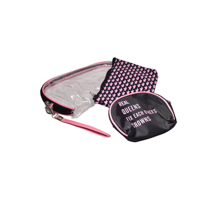 COSMETIQUERA X 3 UNIDADES MAQUILLAJE MONEDERO