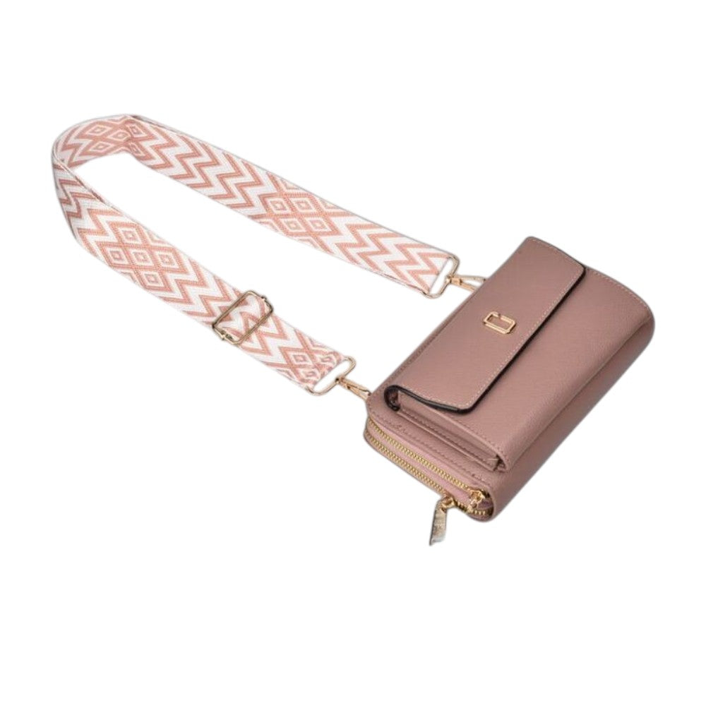 bolso para dama sintetico con monedero dim: 19x11x7