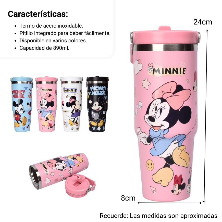 termo metalico 890ml personaje dim:8x24