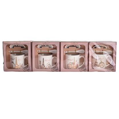 POCILLO CON CUCHARA MUG CERAMICA