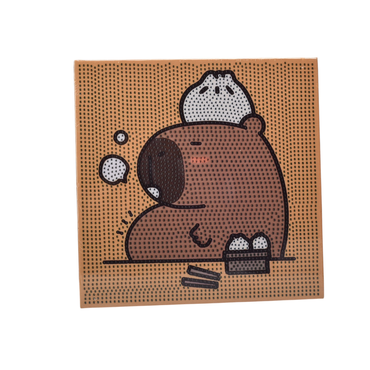 cuadro juguete de piedras didactico niños capybara