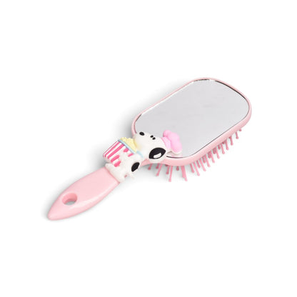 CEPILLO PLASTICO CON ESPEJO PARA CABELLO PRJ DIM: 17X6CM